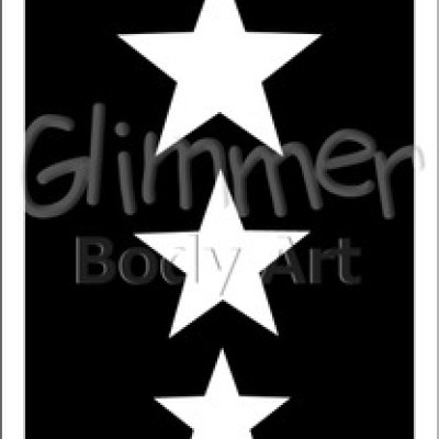 Glitter tattoo 015 Tri Star Pack Of 5 